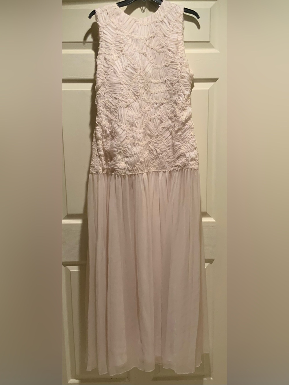 Antonio Melani Angelina Chiffon Crew NeckSleeveless Drop Waist A-Line Maxi 14